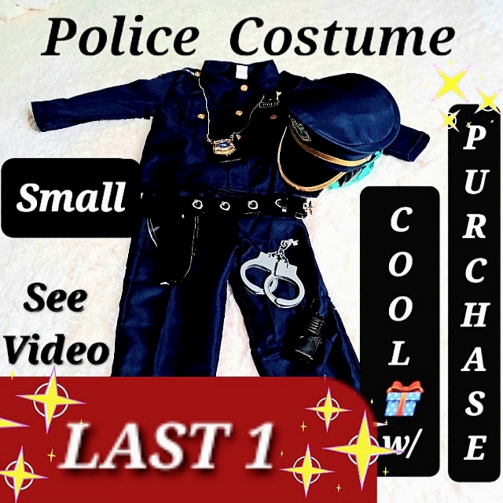 ✨️👮‍♂️ Cool Police Halloween Costume  small(please check measurements